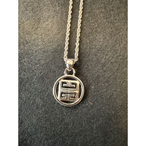 Vtg Givenchy Paris New York Silver
Tone 4G Logo Circle Brooch High Polish